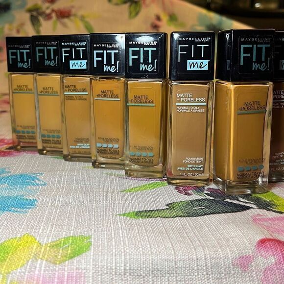 Lot of 2 368 Deep Golden Maybelline Fit Me Matte Foundation - Picture 3 of 6